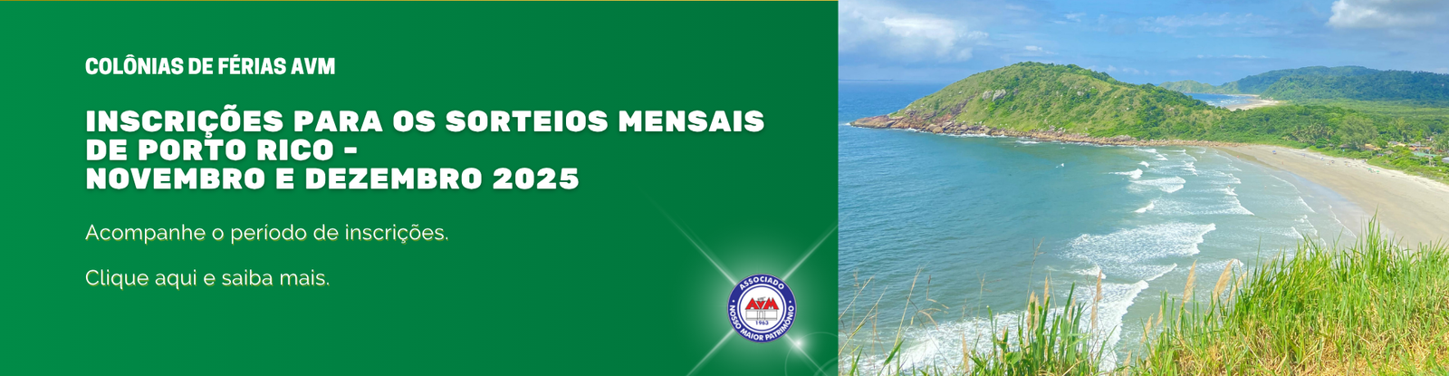 Inscrições para os Sorteios de Porto Rico – Novembro e Dezembro/2025