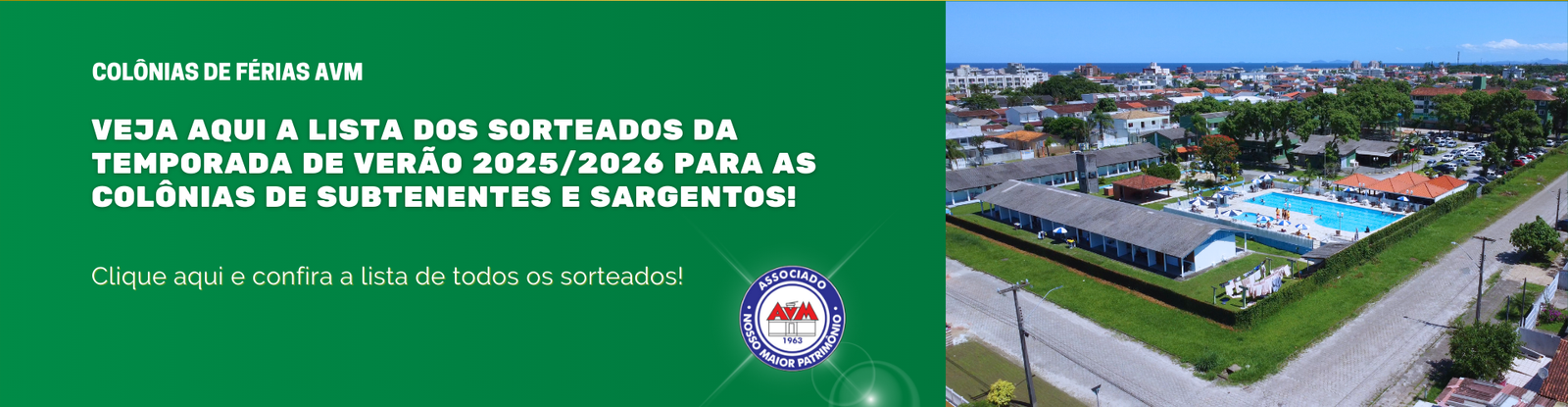 Resultados do Sorteio da Temporada de Verão 2025/2026 – Subtenentes e Sargentos