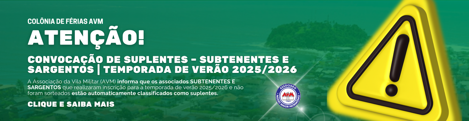 Convocação de Suplentes – Subtenentes e Sargentos | Temporada de Verão 2025/2026